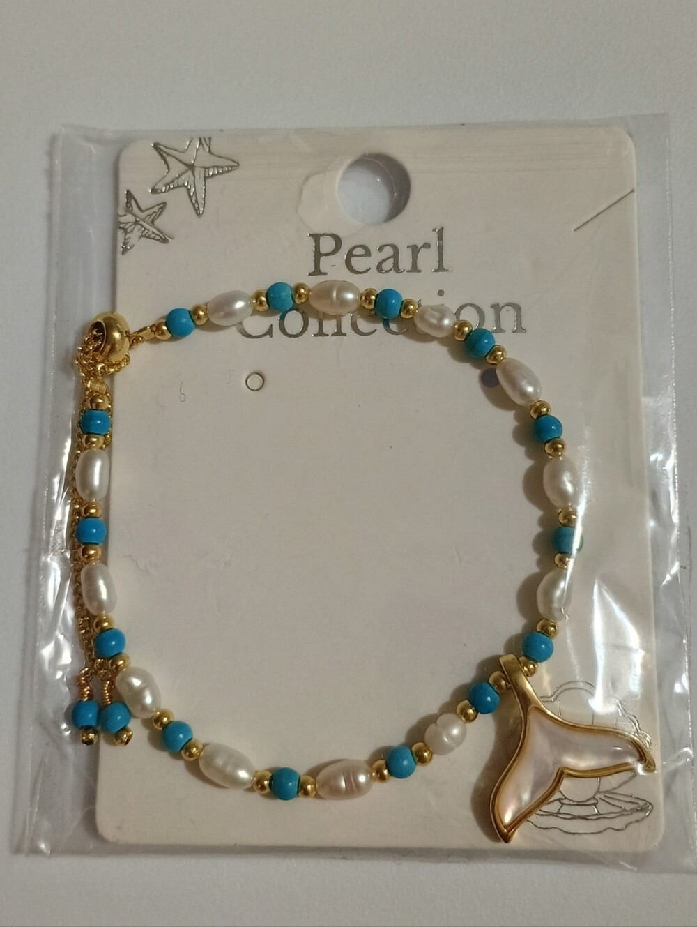 Pearl Beaded Charm Bracelet - NWT
